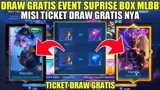 DRAW GRATISAN EVENT SUPRISE BOX MOBILE LEGENDS!! PRE ORDER DAN MISI TICKET DRAW GRATIS NYA