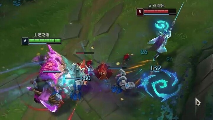 E with no startup, trade health for a free kill