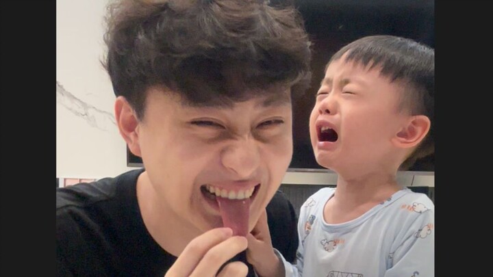 When I pranked my son with a fake tongue