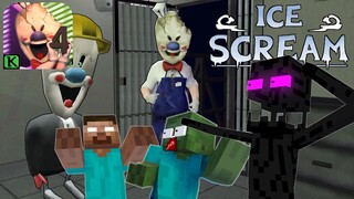 Monster School : HORROR ICE SCREAM 4 ROD FACTORY - Minecraft Animation