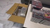 Finally, Attack on Titan is here. Unboxing: 34 volumes in three versions, regular edition, special e