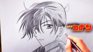 Drawing Anime || drawing pencil Shinichi Kudo (detective conan )