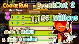 CookieRun OvenBreak มุ่งสู่อันดับ 1 ของไทย & อันดับ 2 ของโลก กับการทำแต้ม BreakOut 2