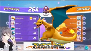 Playing Pokemon unite || Charizard build || Callista Cat