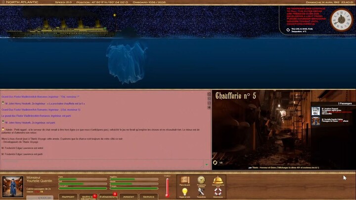 🔴 Titanic Voyage RPG 2025 ( Episode 15.2 ) - Le Naufrage Du RMS Titanic ( Survire Ou Mourir )