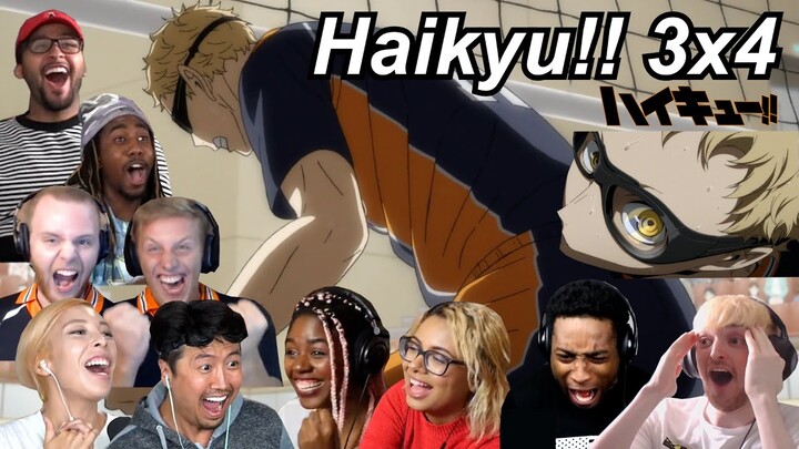 Haikyu!! 3x4 Reactions | Great Anime Reactors!!! | 【ハイキュー!!】【海外の反応】
