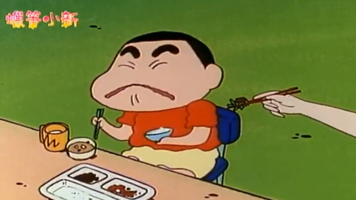 Isn’t it too cute that Shin-chan doesn’t like green peppers? (The early character models were really