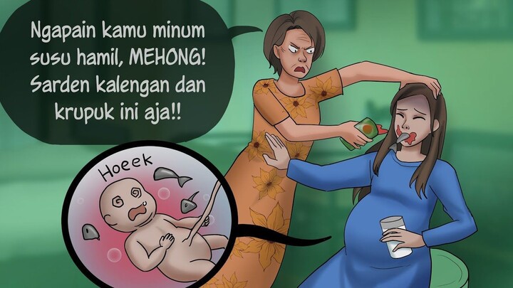 MERTUA KOLOT - Kasih Mantu makanan ngawur bikin bayi prematur  Animasi Drama
