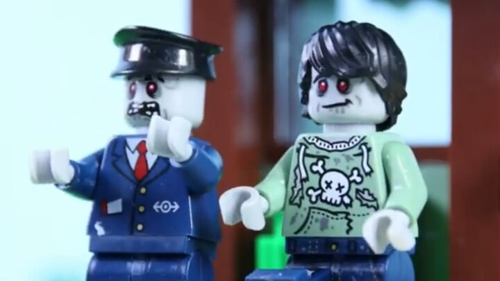 LEGO Halloween Zombie Train Attack! | LEGO Zombie Apocalypse | Billy Bricks Stop Motion