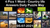 4 Pics 1 Word - Country life - 07 May 2021 - Answer Daily Puzzle + Daily Bonus Puzzle