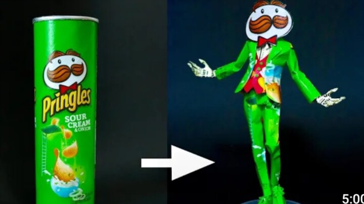 【DIY】Make a figurine with a chips can
