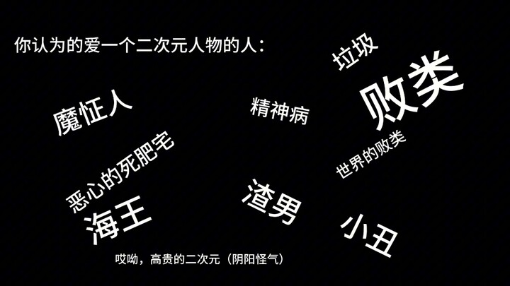 你认为爱一个二次元的人是……