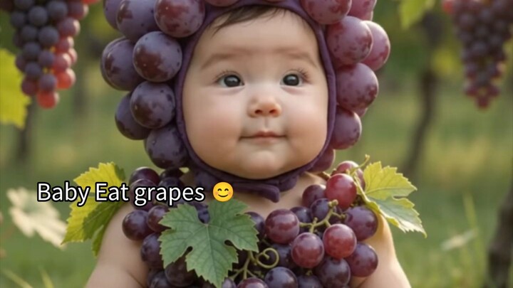 🍇👶 Cutest Grapes Baby Ever! 😍😂 #Shorts #viral