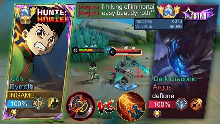 DYRROTH VS ARGUS META  LIFESTEAL AGAINST IMMORTAL  EXPLAINED TUTORIAL!! MLBB