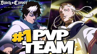 THE *BEST* PVP TEAM ON GLOBAL SOON! LICHT & RHYA DESTROY BLUE TEAMS - Black Clover Mobile