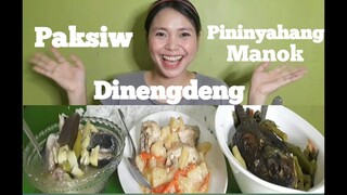 MUKBANG/PAKSIW NA BANGUS,DINENGDENG AT PININYAHANG MANOK