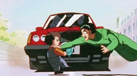 In the second episode of the classic anime of the 90s (Yu Yu Hakusho), a spirited boy was hit by a c