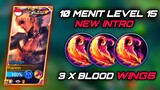 GUSION 10 MENIT LEVEL 15 + NEW INTRO! 3 X BLOOD WINGS! TOP 1 GLOBAL GUSION - MLBB