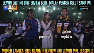 🤭UHUYY LEMON SALTING DI INTERVIEW BUDE, MALAH PENGEN GELUT SAMA PAI 😅