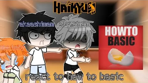 haikyuu react to haw to basic 😭💞