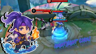 Gameplay Mlbb || pake chou Incer zilong🙀🙀