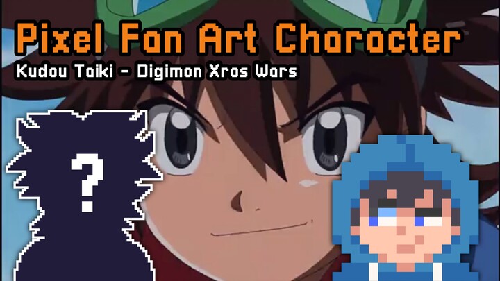 Pixel Karakter Anime | Kudou Taiki - Digimon Xros Wars | Timelapse