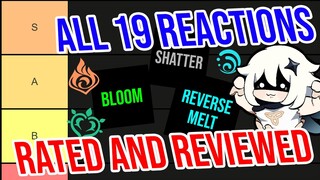 I Rank EVERY Elemental Reaction in Genshin Impact!