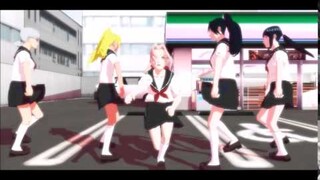 [MMD NARUTO]Bar Bar Bar Kabuto, Naruko, Sasuko, Sakura and Hinata