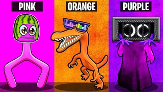Using ONLY ONE COLOR in RAINBOW FRIENDS Hide & Seek