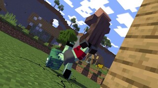 Zombie Girl 2 Gym Falling - minecraft animation