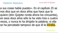 Vladimir Nabokov - Curso sobre el Quijote 2/3