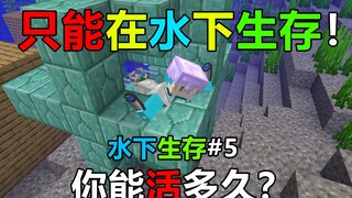 只能在水下生存！离开水就会掉血！我的世界水下生存#5