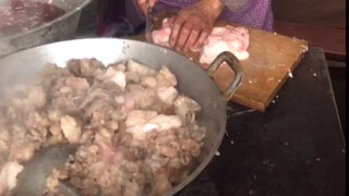 It's the first time she's seen so much meat.