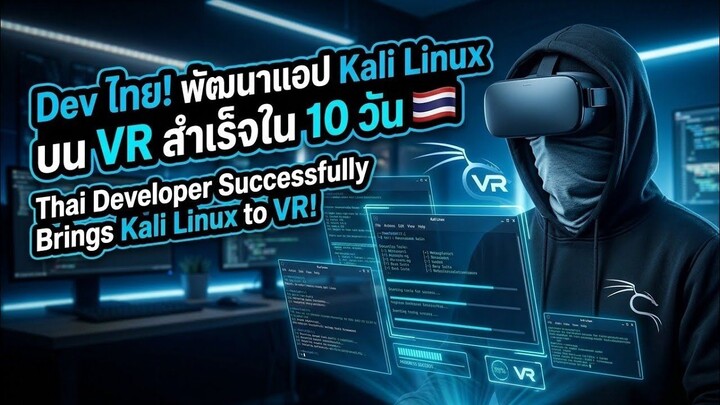 Dev ธนกร สิงห์คำ สร้างแอป Kali Linux VR สำเร็จ!!