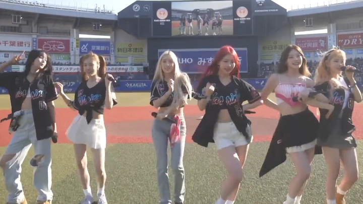 STAYC at the Chiba baseball game in Japan: ISA throws the ceremonial first pitch + Japanese version 