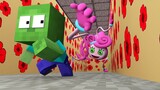 Monster School: Zombie escape Mommy Long legs in the Backroom | Minecraft Animation