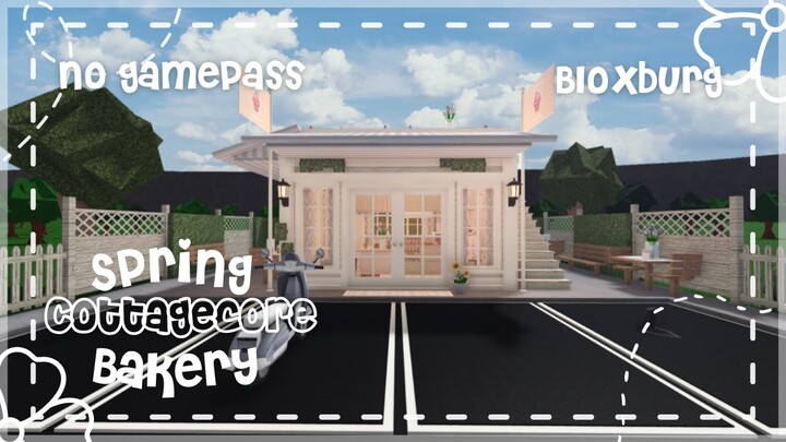 No Gamepass Spring Cottagecore Bakery Speedbuild & Tour Bloxburg Tapioca