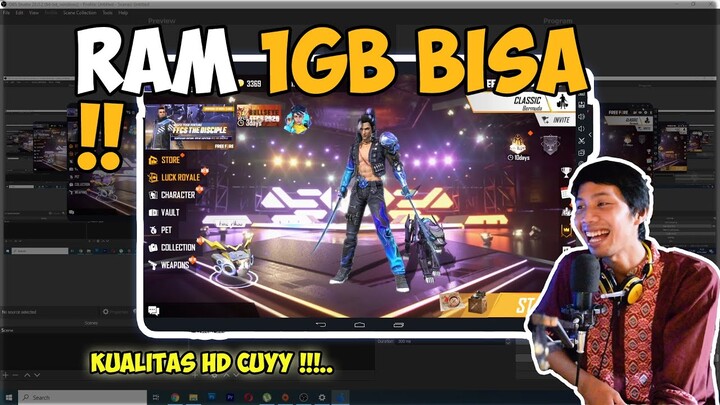 EMULATOR FREE FIRE PALING RINGAN , RAM 1GB BISA CUY !! SMARTGAGA EMULATOR