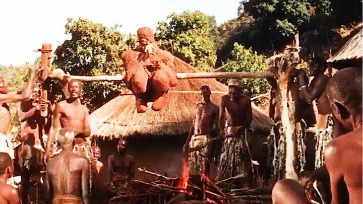 A man just stole an ivory tusk and got tied to a rack by the local natives, turned into a “beggar ch