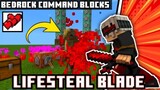 LifeSteal blade in Minecraft Bedrock | Command Blocks Tutorial | No Mods