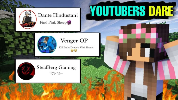 Youtubers Gave Me Minecraft Dares ft. @dantehindustani & Many More | cutiepie is live