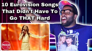 Top 10 Eurovision Songs That Didn’t Have To Go THAT Hard | REACTION