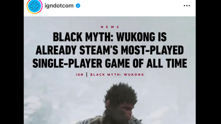 The Second Episode of the Online History of Black Myth: Wukong — The Current State of the Instagram 