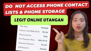 Legit Online Utangan, P30,000💸 | Do not access Phone Contact lists and phone storage