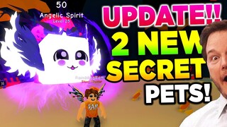 TWO NEW SECRET PETS! ANGELIC SPIRIT and LUMINANCE in Roblox Bubblegum Simulator