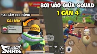 SAUSAGE MAN - 1 MÌNH BƠI TRONG GIỮA SQUAD CỦA ĐỊCH 1 CÂN 4 VÀ CÁI KẾT | SAI LẦM KHI DÙNG NẤM CÂN 2