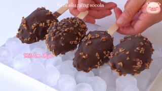 Kem sầu riêng socola & Kem vải thiều 🤩 #videohaynhat