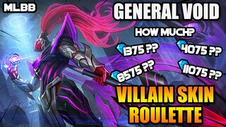 HOW MUCH IS ALPHA'S VILLAIN SKIN? GENERAL VOID - HEROES ROULETTE EVENT - MLBB WHAT’S NEW? VOL. 109