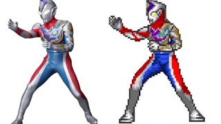 Ultraman Dekai pixel painting (with the whole process)