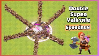 Double Super Valkyrie Speedrun | Clash of Clans